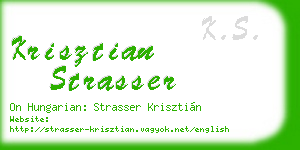 krisztian strasser business card